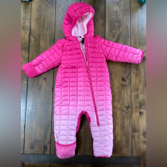 Snozu Pink Quilted Toddler Snowsuit - Picture 1 of 2